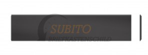 Klingelschild Sonnex 61 x 14 Alu schwarz matt